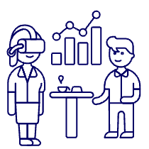 Virtual Meeting 4 Illustration from UX Line Set