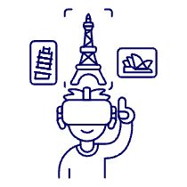 Vr Destination 1 Illustration from UX Line Set