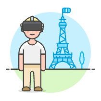 Vr Eiffel 1 Illustration from UX Colors Set