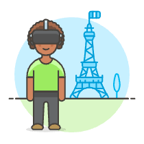 Vr Eiffel 2 Illustration from UX Colors Set