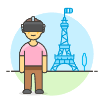 Vr Eiffel 3 Illustration from UX Colors Set