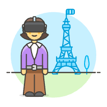 Vr Eiffel 6 Illustration from UX Colors Set