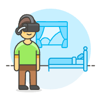 Vr Hotel Room 3 Illustration from UX Colors Set