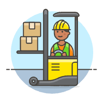 Forklift Man 2 Illustration from UX Colors Set