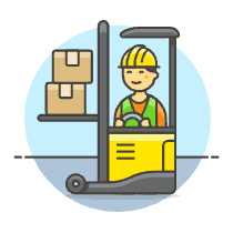 Forklift Man 3 Illustration from UX Colors Set