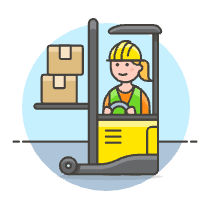Forklift Man 4 Illustration from UX Colors Set