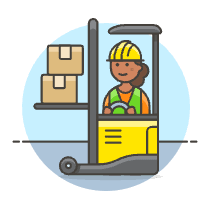 Forklift Man 5 Illustration from UX Colors Set