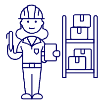 Warehouse Worker 1 2 Illustration from UX Line Set