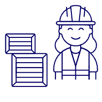 Warehouse Worker 2 2 Illustration from UX Line Set