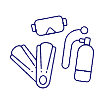 Scuba Diving 1 Illustration from UX Line Set