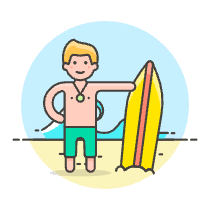 Surfing 1 Illustration from UX Colors Set