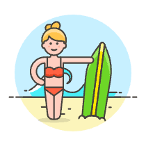 Surfing 2 Illustration from UX Colors Set