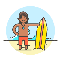 Surfing 3 Illustration from UX Colors Set