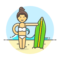 Surfing 6 Illustration from UX Colors Set