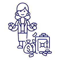 Banker Safe 2 Illustration from UX Line Set