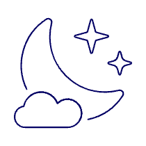 Night Moon Illustration from UX Line Set