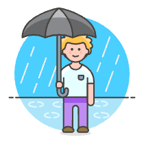Raining 1 Illustration from UX Colors Set