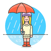 Raining 2 Illustration from UX Colors Set