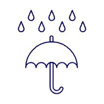 Rainy Umbrella Illustration from UX Line Set