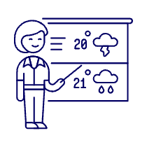 Weather Forecast Reporter 1 Illustration from UX Line Set