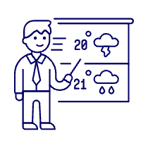 Weather Forecast Reporter 2 Illustration from UX Line Set