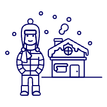 Winter House 1 Illustration from UX Line Set