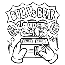 Bull Vs Bear Illustration from Web 3.0 Set
