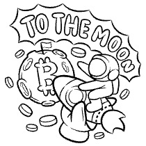 To The Moon Illustration from Web 3.0 Set