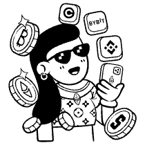 Woman In Crypto Illustration from Web 3.0 Set