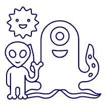 Aliens Welcome Illustration from UX Line Set