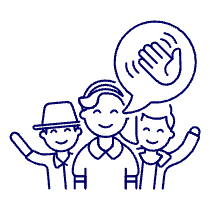 Friends Wave Illustration from UX Line Set