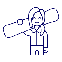 Sports Snowboard 4 Illustration from UX Line Set
