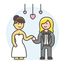 Lesbian Wedding 7 Illustration from UX Colors Set