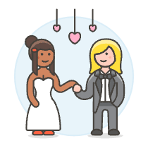 Lesbian Wedding 8 Illustration from UX Colors Set