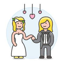 Lesbian Wedding 9 Illustration from UX Colors Set