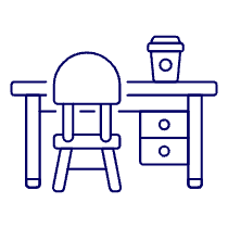 Workspace Desk 1 Illustration from UX Line Set
