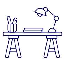 Workspace Desk 2 Illustration from UX Line Set