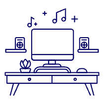 Workspace Imac 2 Illustration from UX Line Set