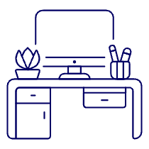Workspace Imac 4 Illustration from UX Line Set