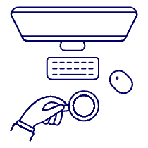 Workspace Imac Coffee 1 Illustration from UX Line Set