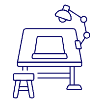 Workspace Sketching Table Illustration from UX Line Set