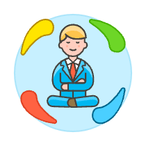 Meditating Zen 1 Illustration from UX Colors Set