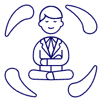 Meditating Zen 1 Illustration from UX Line Set