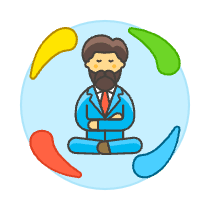 Meditating Zen 2 Illustration from UX Colors Set