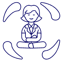 Meditating Zen 4 Illustration from UX Line Set