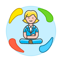Meditating Zen 4 Illustration from UX Colors Set