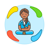 Meditating Zen 5 Illustration from UX Colors Set
