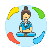 Meditating Zen 6 Illustration from UX Colors Set