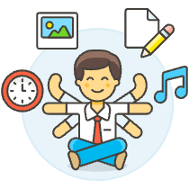 Multitasking 1 Illustration from UX Colors Set