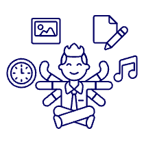 Multitasking 3 Illustration from UX Line Set